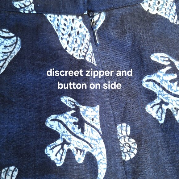 High Rise Golf Shorts with Blue and White Marine Theme - Picture 4 of 8